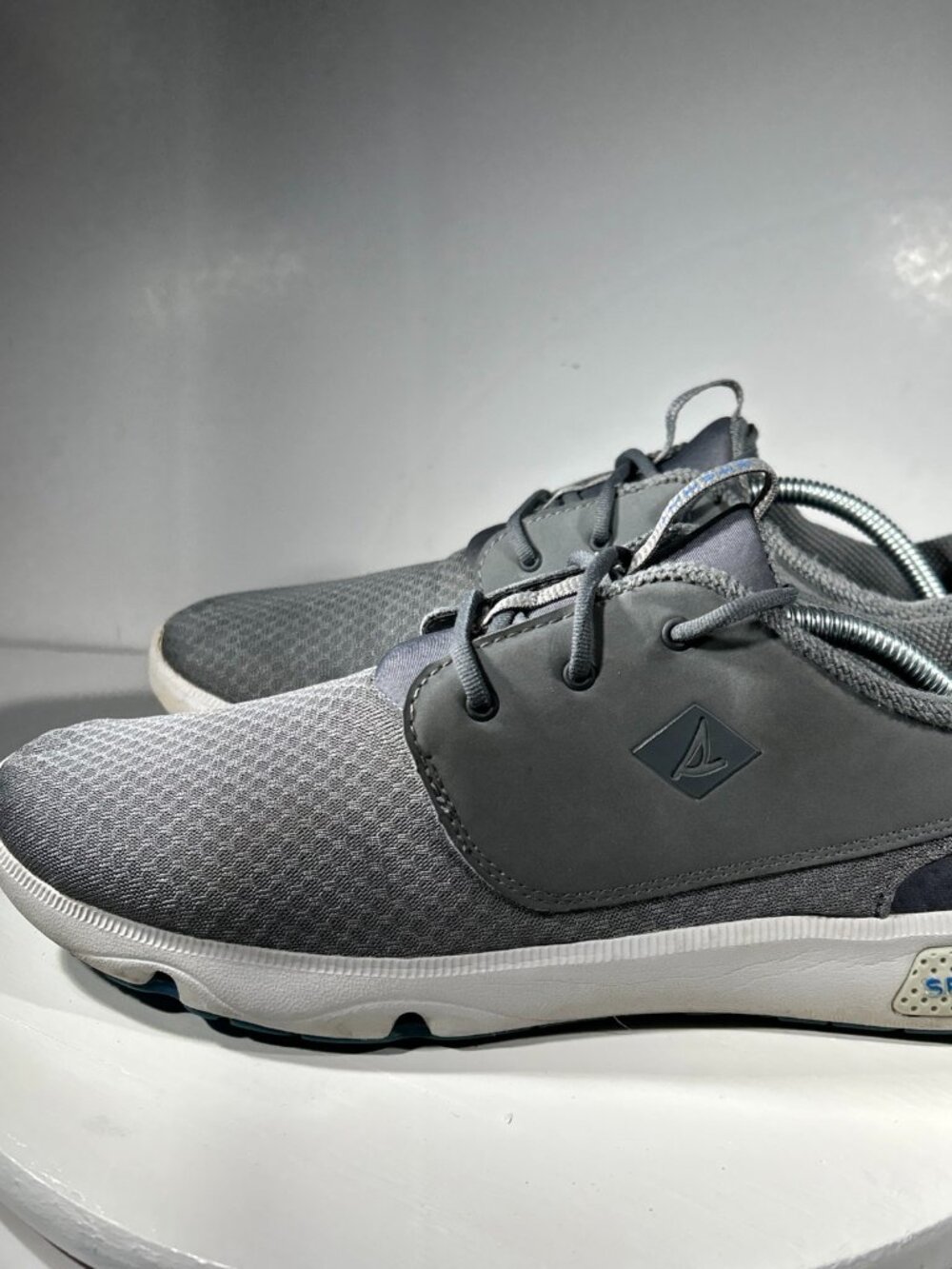 Sperry 7 SEAS Fatom Mens Boat Casual Fishing Shoes Size 12 M Deck Gray Sneakers